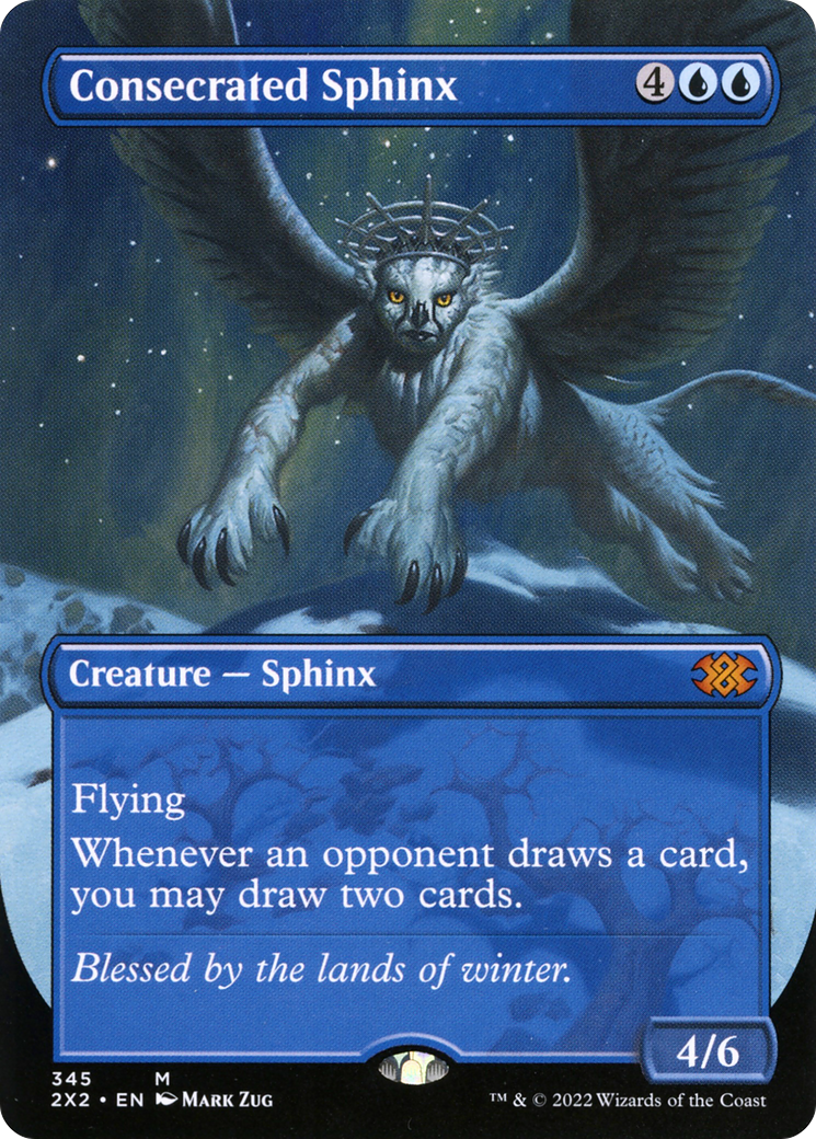 Consecrated Sphinx (Borderless) (2X2-345) [Double Masters 2022] Foil