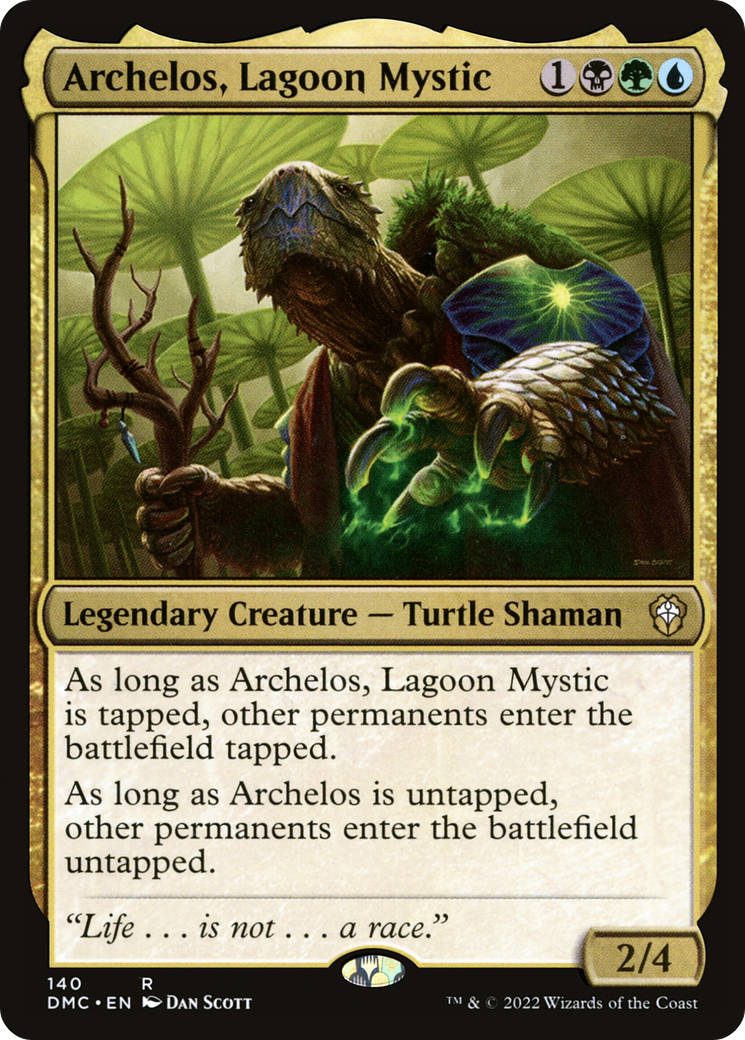 Archelos, Lagoon Mystic (DMC-140) [Dominaria United Commander]