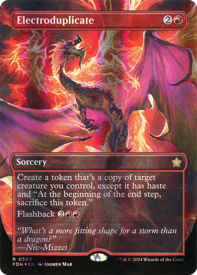 Electroduplicate (Borderless) (Mana Foil) (FDN-390) [Foundations] Foil