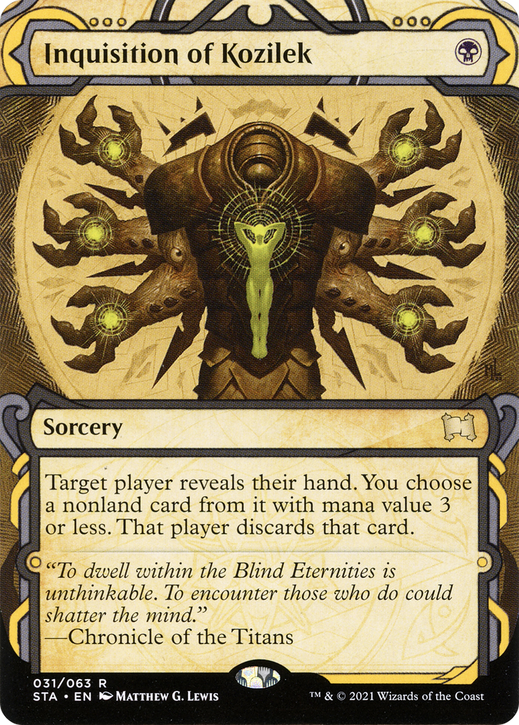 Inquisition of Kozilek (STA-031) (Showcase) (Borderless) [Strixhaven Mystical Archive] Foil