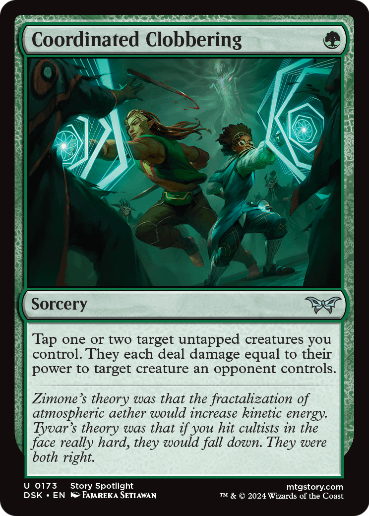 Coordinated Clobbering (DSK-173) [Duskmourn: House of Horror] Foil