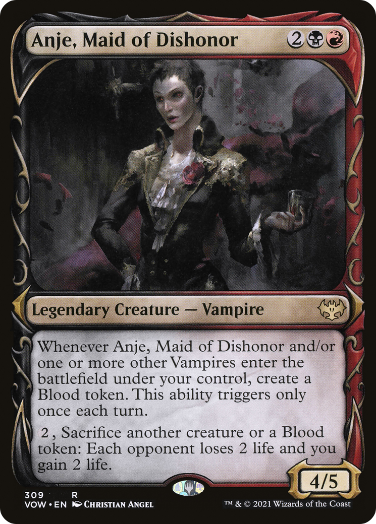 Anje, Maid of Dishonor (Showcase) (VOW-309) [Innistrad: Crimson Vow] Foil