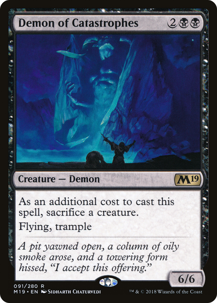 Demon of Catastrophes (M19-091) [Core Set 2019] Foil