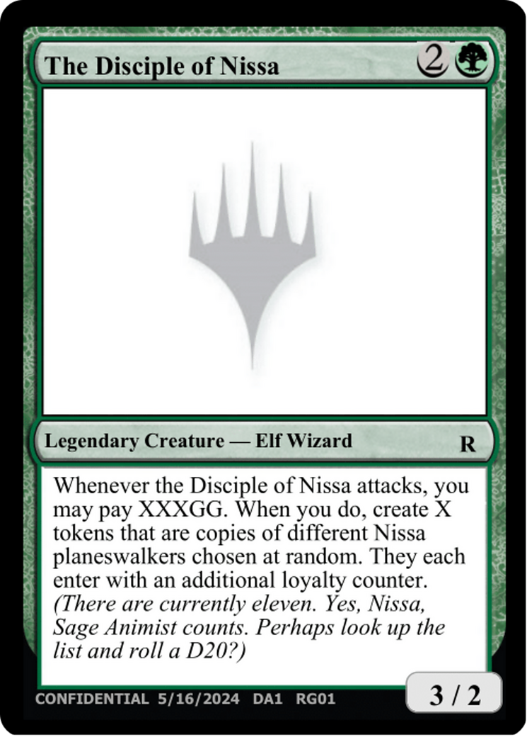 The Disciple of Nissa (UNK-RG01B) [Unknown Event]