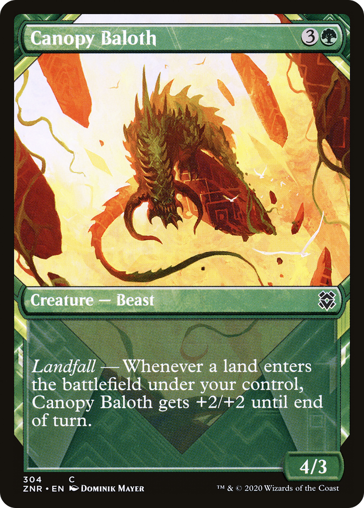 Canopy Baloth (Showcase) (ZNR-304) [Zendikar Rising] Foil