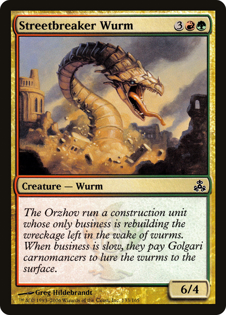 Streetbreaker Wurm (GPT-133) [Guildpact] Foil