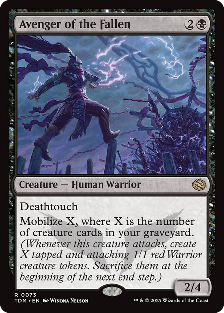 Avenger of the Fallen (TDM-073) [Tarkir: Dragonstorm] Foil