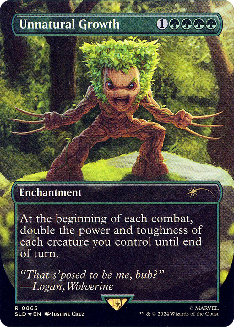 Unnatural Growth (SLD-865) (Borderless) [Secret Lair Drop] Foil