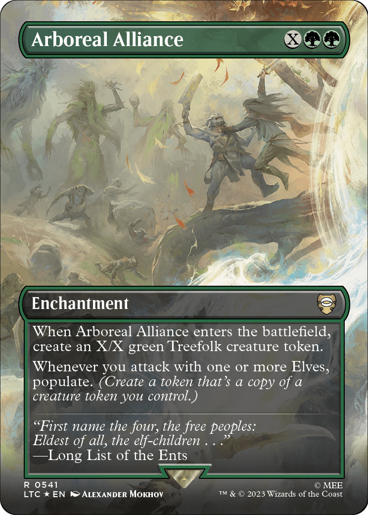 Arboreal Alliance (Borderless) (Surge Foil) (LTC-541) [Tales of Middle-earth Commander] Foil