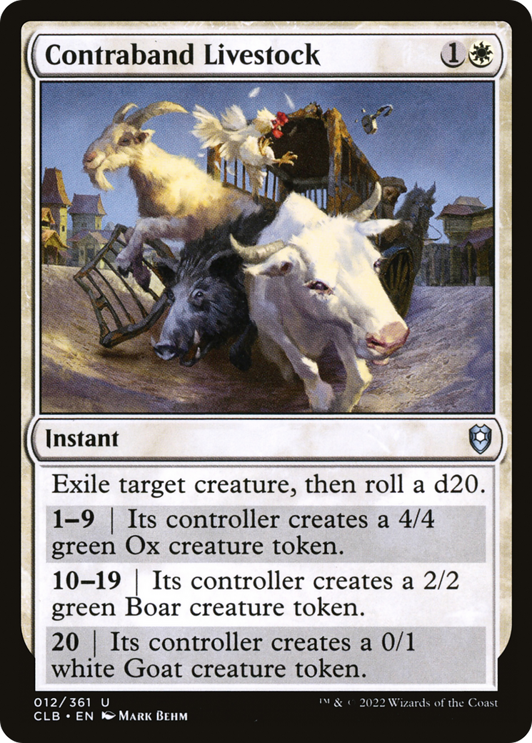 Contraband Livestock (CLB-012) [Commander Legends: Battle for Baldur's Gate] Foil