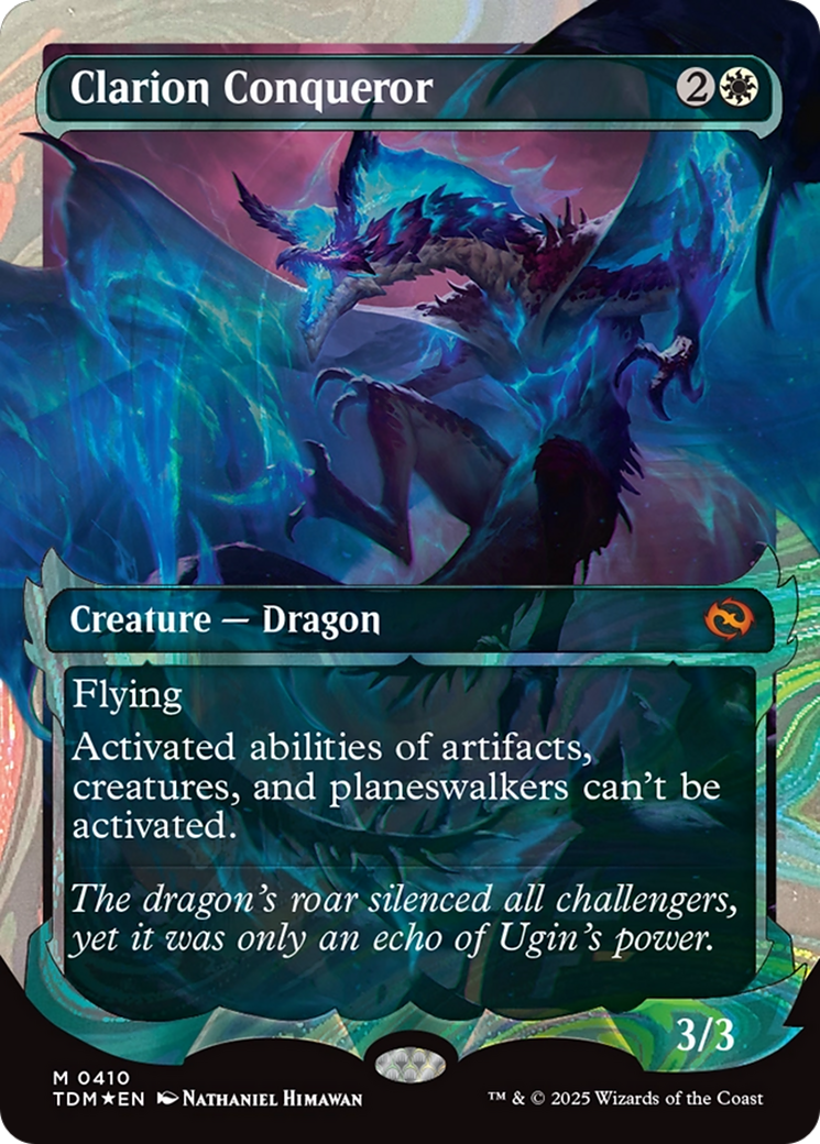Clarion Conqueror (Showcase) (Halo Foil) (TDM-410) [Tarkir: Dragonstorm] Foil