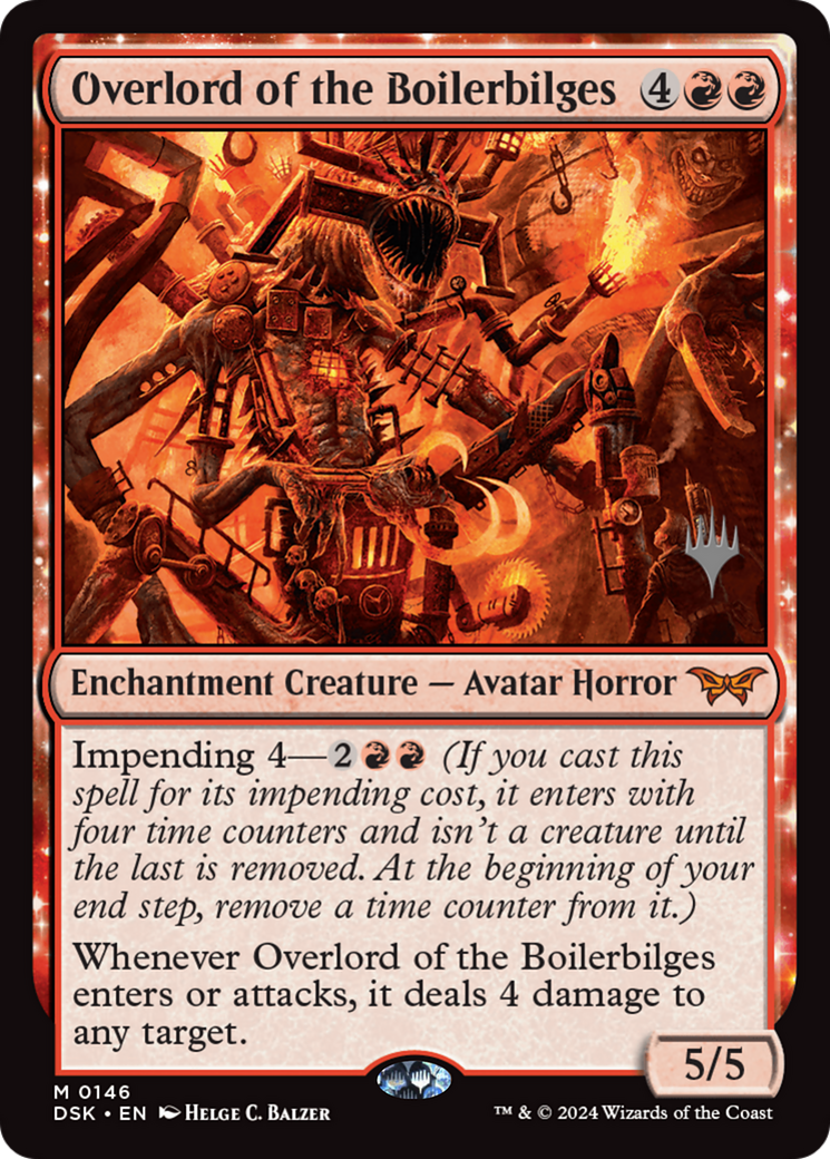 Overlord of the Boilerbilges (PPDSK-146) [Promo Pack: Duskmourn: House of Horror Promos]