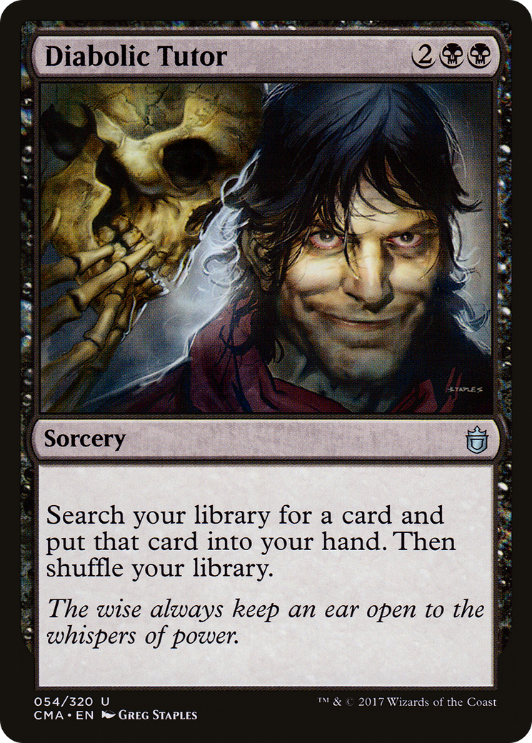Diabolic Tutor (CMA-054) [Commander Anthology]