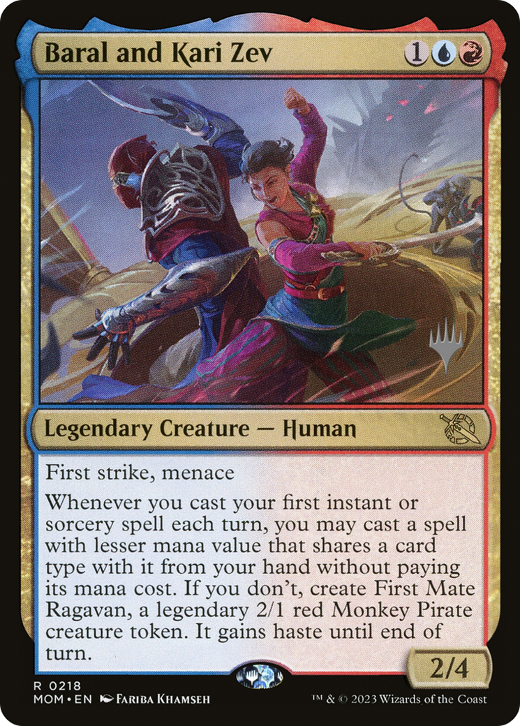 Baral and Kari Zev (PPMOM-218) [Promo Pack: March of the Machine Promos]