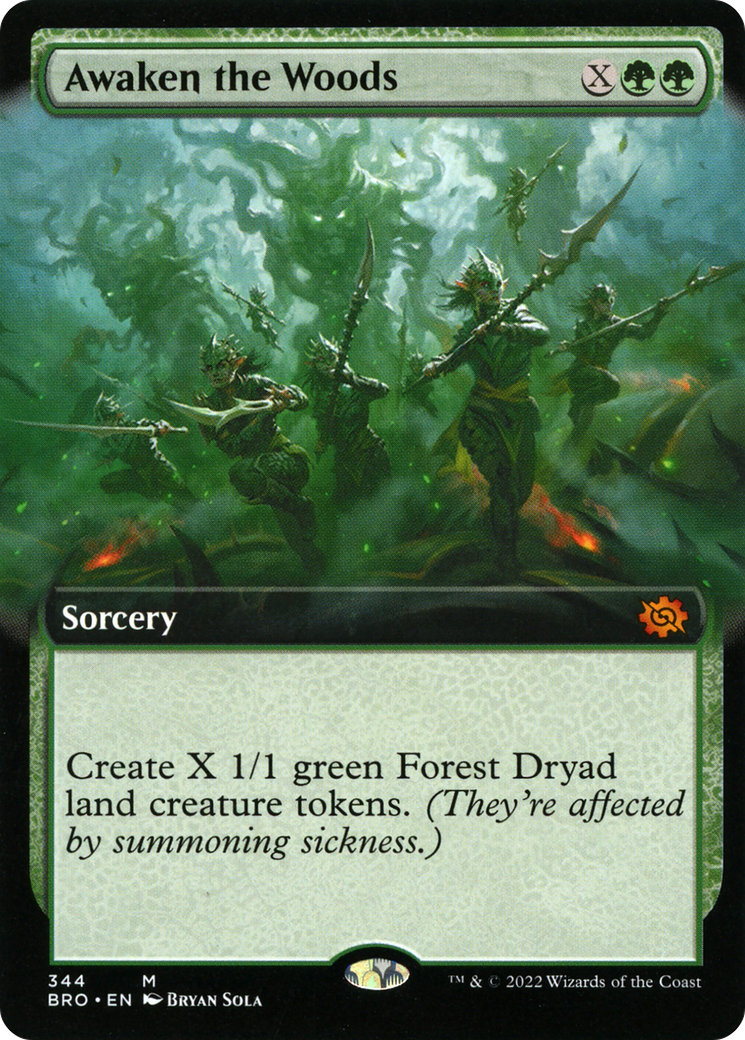 Awaken the Woods (Extended Art) (BRO-344) [The Brothers' War] Foil