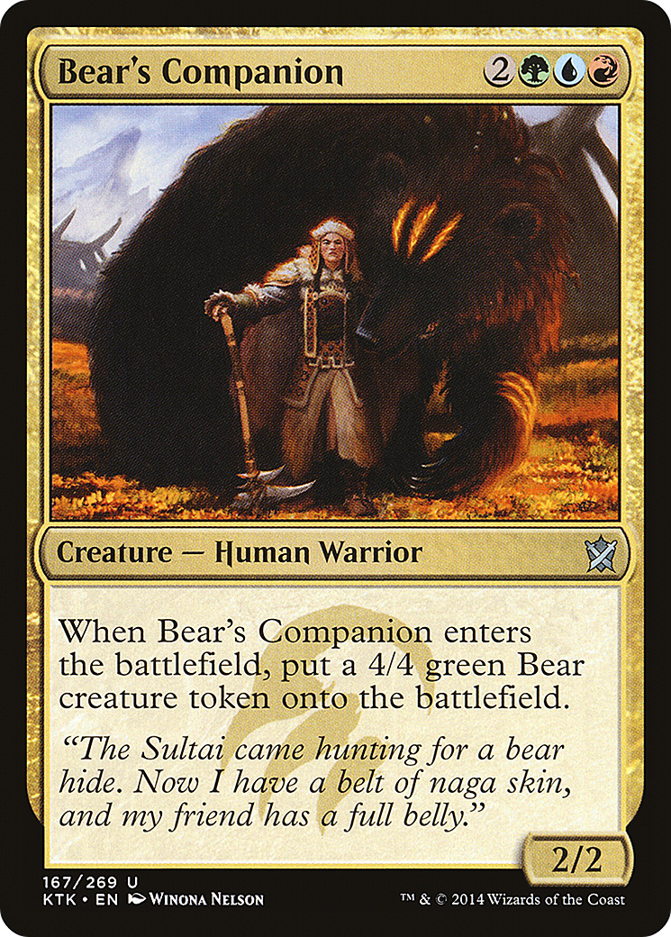 Bear's Companion (KTK-167) [Khans of Tarkir]