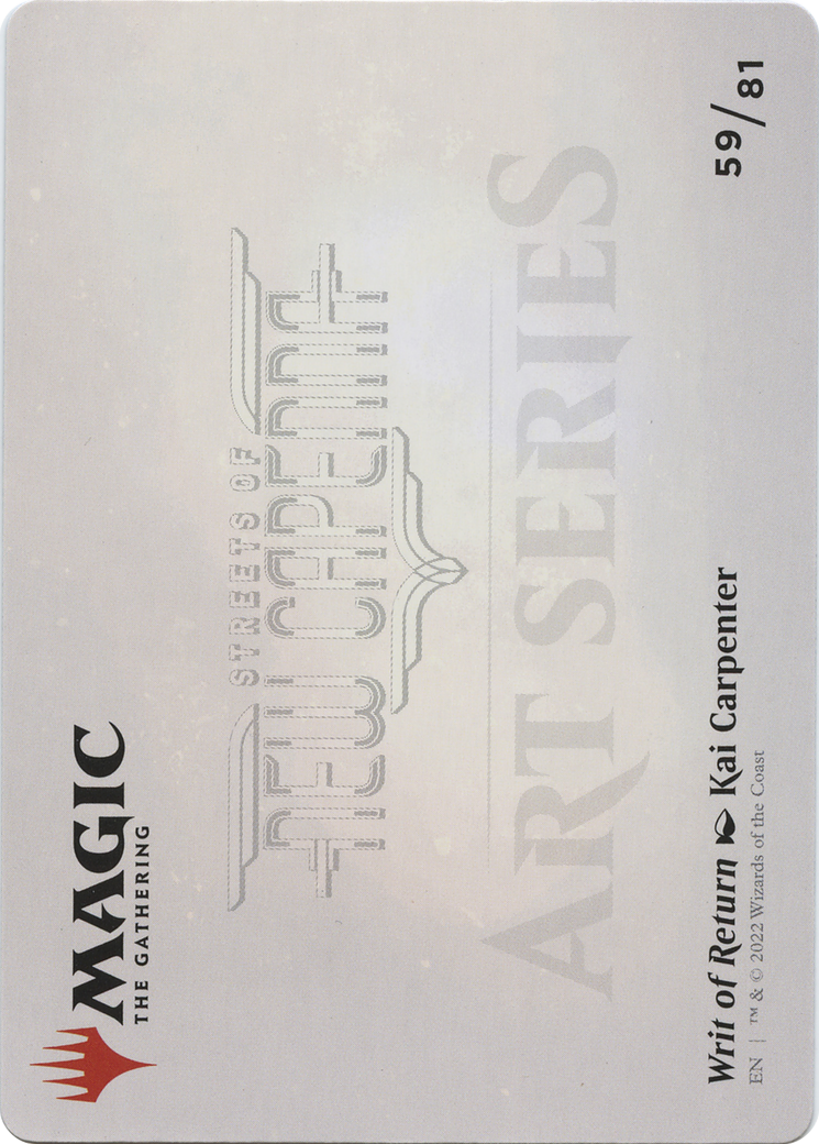 Writ of Return // Writ of Return (ASNC-059) (Borderless) [New Capenna Art Series] Foil