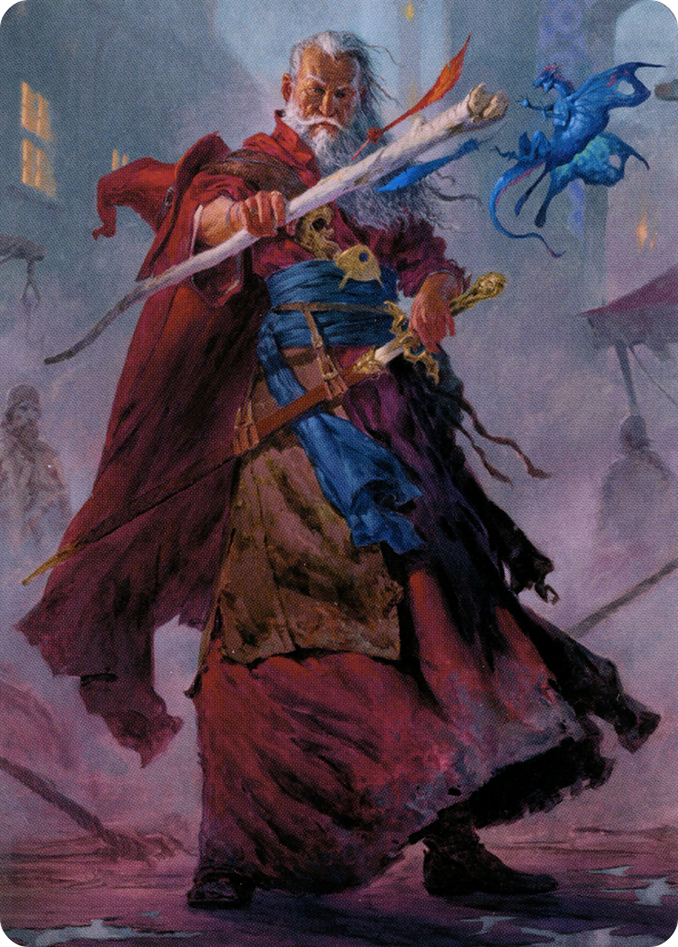 Elminster // Elminster (ACLB-064) (Borderless) [Battle for Baldur's Gate Art Series]
