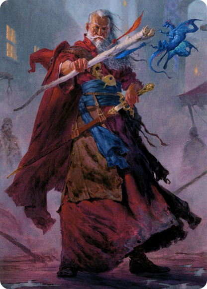 Elminster // Elminster (ACLB-064) (Borderless) [Battle for Baldur's Gate Art Series]