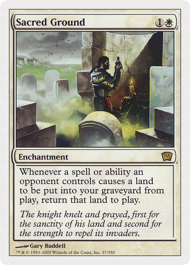 Sacred Ground (9ED-037) [9th Edition] Foil