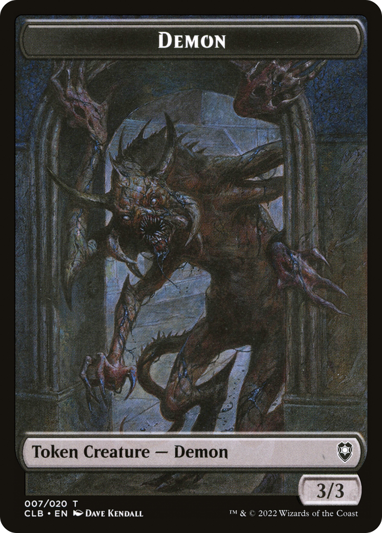 Demon Token (CLB-007) [Battle for Baldur's Gate Tokens]