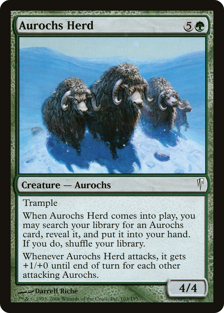 Aurochs Herd (CSP-103) [Coldsnap] Foil