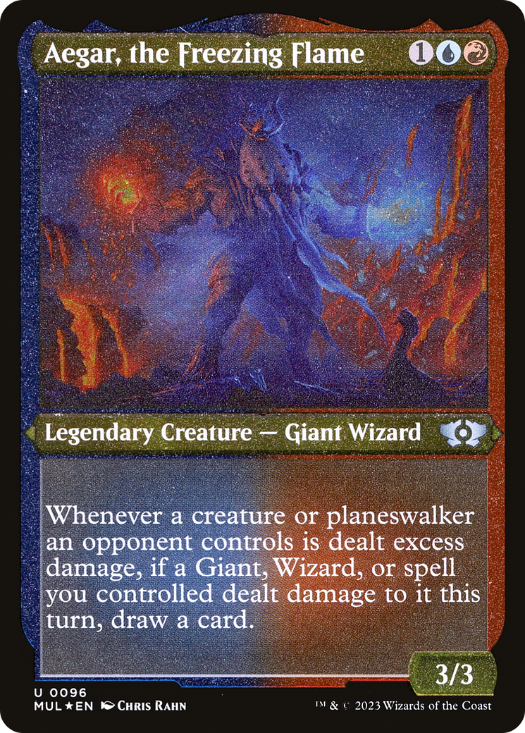 Aegar, the Freezing Flame (Foil Etched) (MUL-096) [Multiverse Legends] Foil