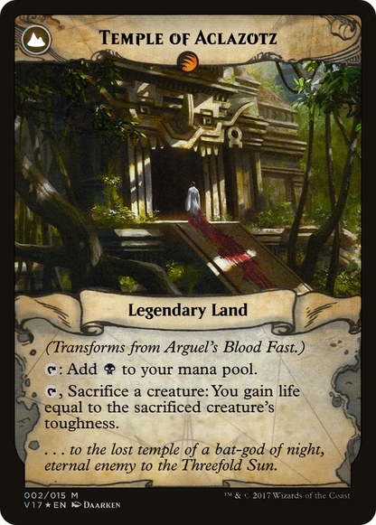 Arguel's Blood Fast (V17-002) [From the Vault: Transform] Foil