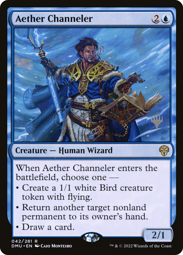 Aether Channeler (PPDMU-042) [Promo Pack: Dominaria United Promos] Foil