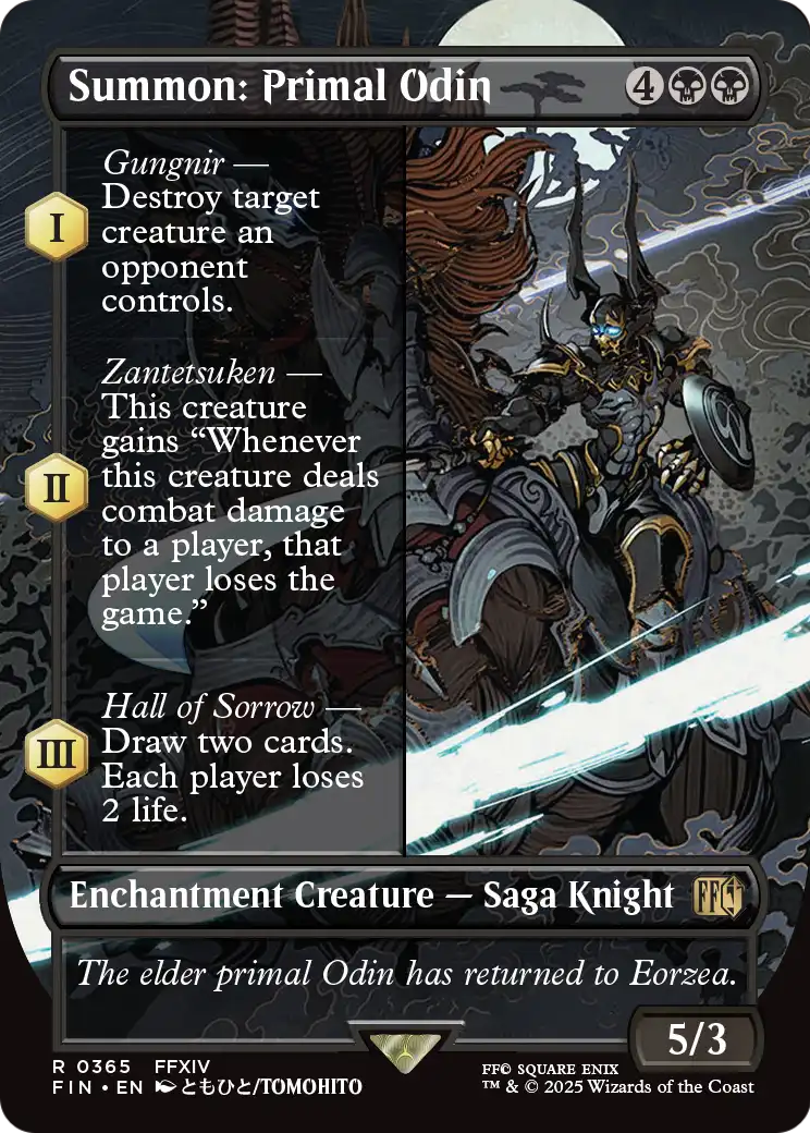 Summon: Primal Odin (Borderless) (FIN-365) [FINAL FANTASY] Foil