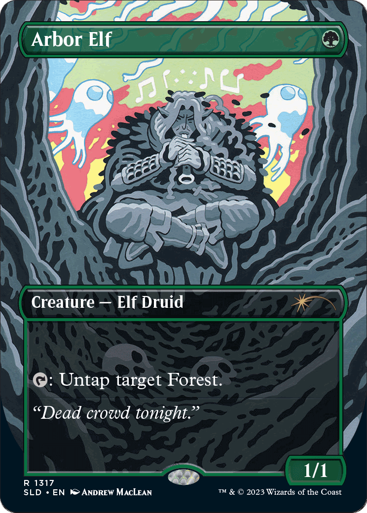Arbor Elf (SLD-1317) (Borderless) [Secret Lair Drop]