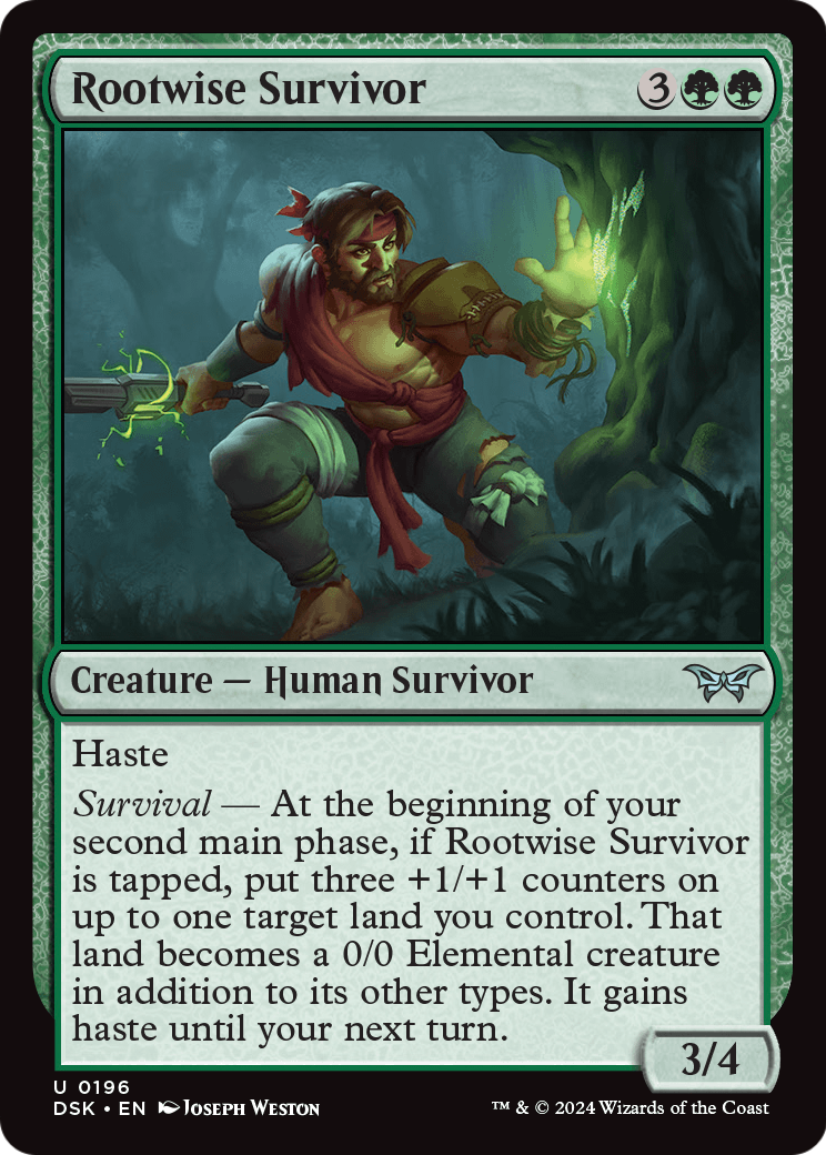 Rootwise Survivor (DSK-196) [Duskmourn: House of Horror]