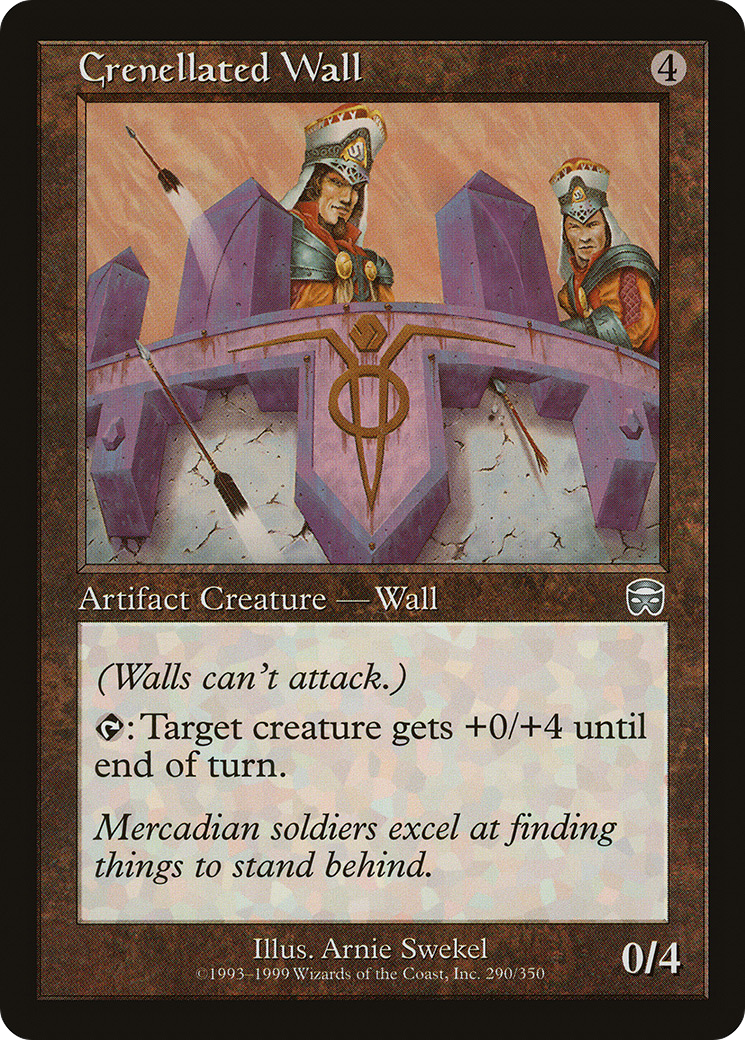 Crenellated Wall (MMQ-290) [Mercadian Masques] Foil