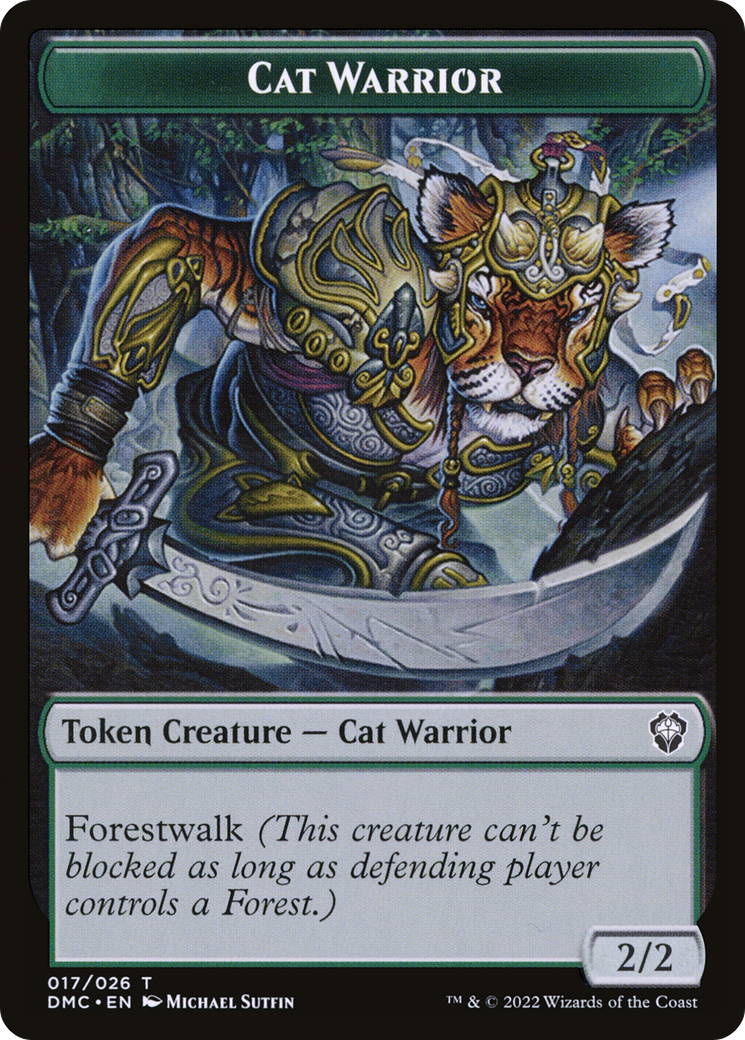 Cat Warrior (TDMU-017) [Dominaria United Tokens]