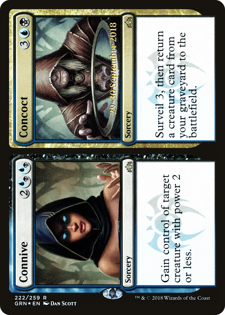 Connive // Concoct (PRE-222S) [Guilds of Ravnica Promos] Foil