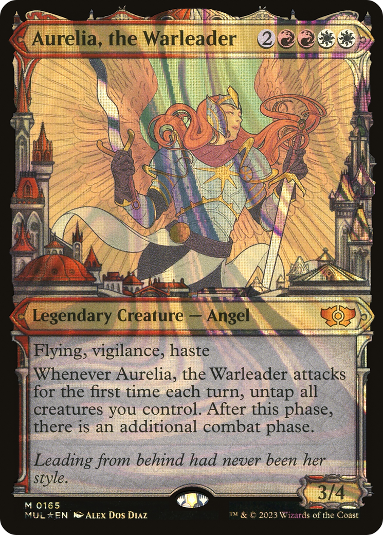 Aurelia, the Warleader (Halo Foil) (MUL-165) (Showcase) [Multiverse Legends] Foil