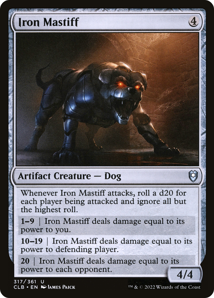 Iron Mastiff (CLB-317) [Commander Legends: Battle for Baldur's Gate] Foil