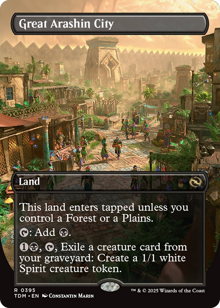 Great Arashin City (Borderless) (TDM-395) [Tarkir: Dragonstorm] Foil