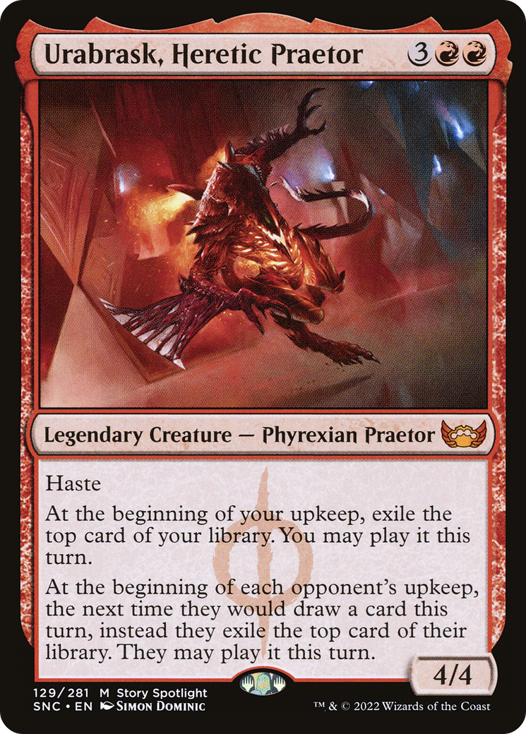 Urabrask, Heretic Praetor (SNC-129) [Streets of New Capenna] Foil
