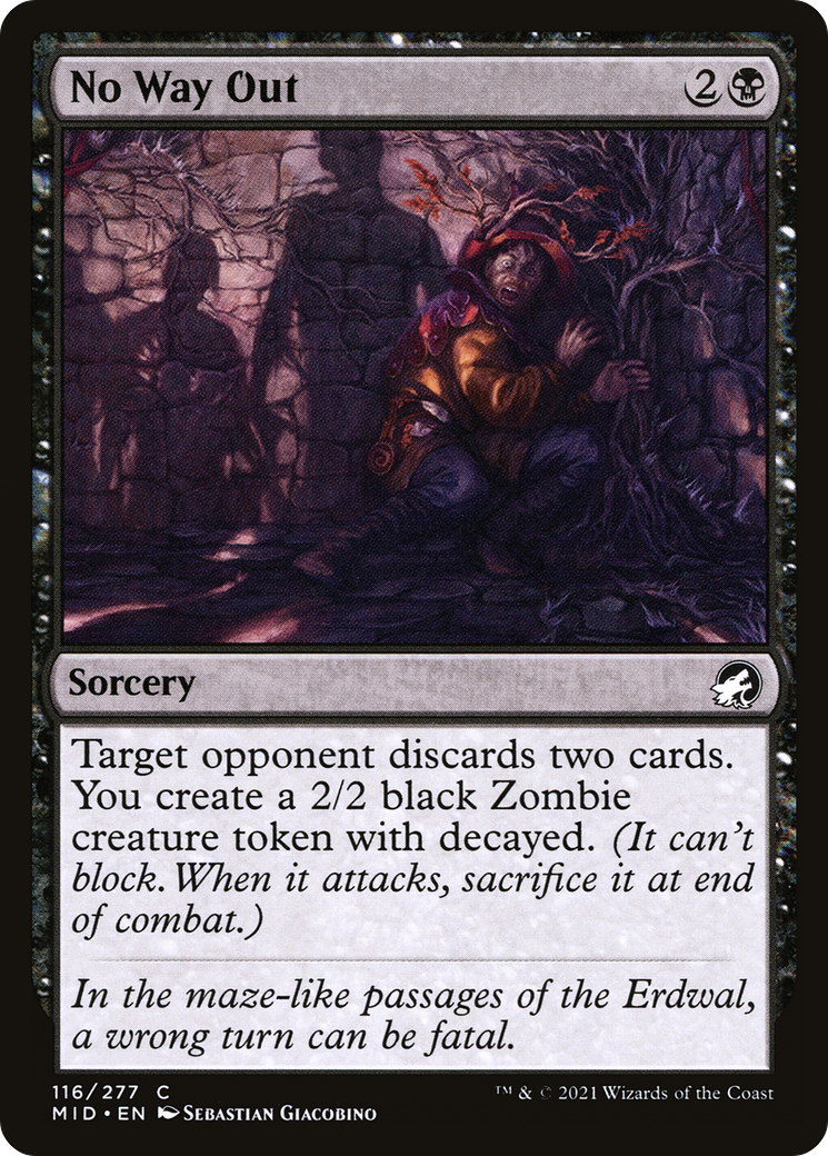 No Way Out (MID-116) [Innistrad: Midnight Hunt] Foil
