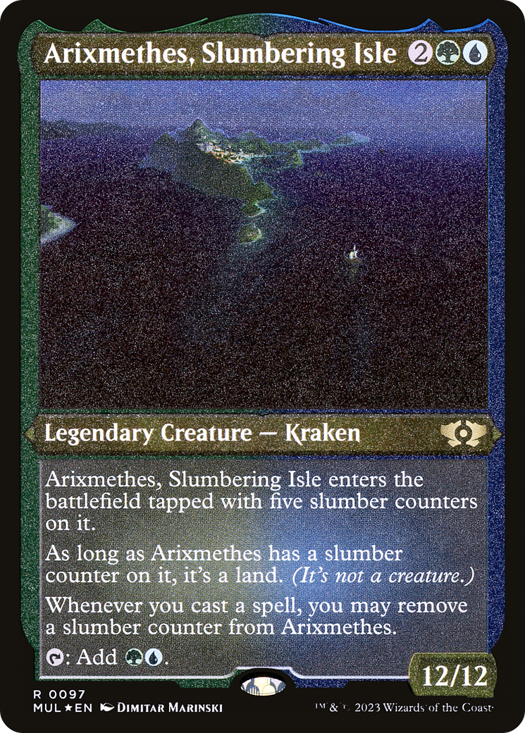 Arixmethes, Slumbering Isle (Foil Etched) (MUL-097) [Multiverse Legends] Foil