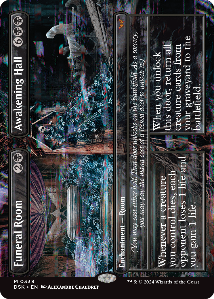 Funeral Room // Awakening Hall (Borderless) (DSK-338) [Duskmourn: House of Horror] Foil