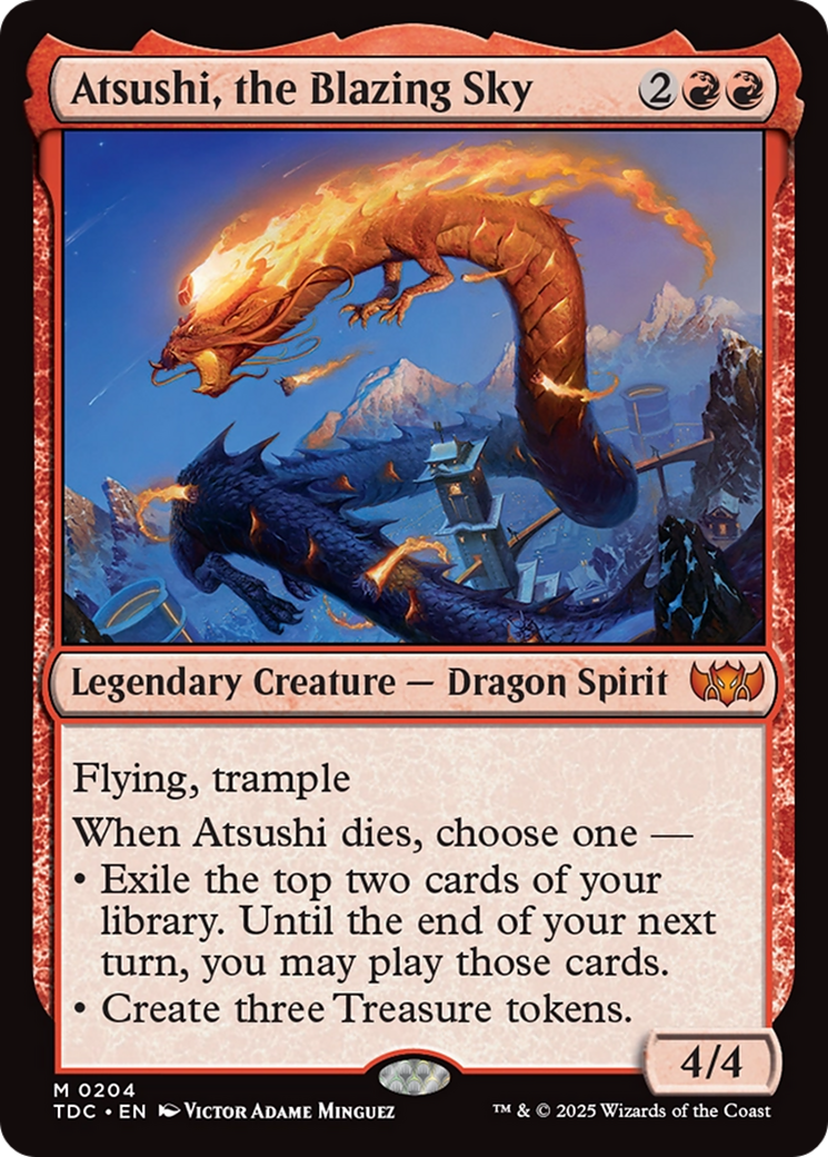 Atsushi, the Blazing Sky (TDC-204) [Commander: Tarkir: Dragonstorm]