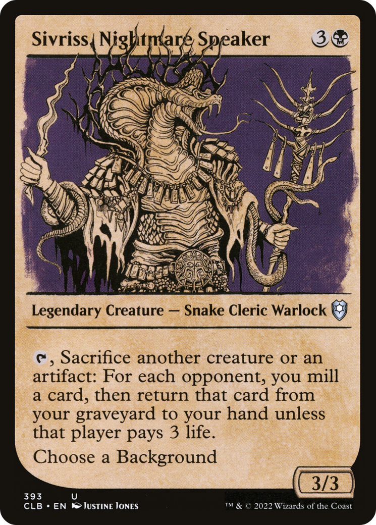 Sivriss, Nightmare Speaker (Showcase) (CLB-393) [Commander Legends: Battle for Baldur's Gate] Foil