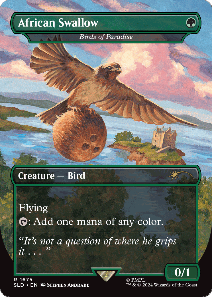 African Swallow - Birds of Paradise (SLD-1675) (Borderless) [Secret Lair Drop]