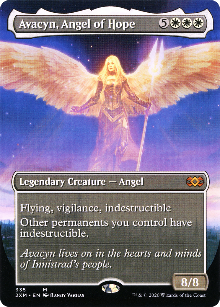 Avacyn, Angel of Hope (2XM-335) (Borderless) [Double Masters] Foil