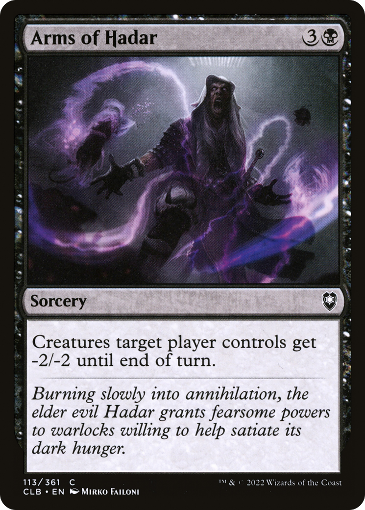 Arms of Hadar (CLB-113) [Commander Legends: Battle for Baldur's Gate] Foil
