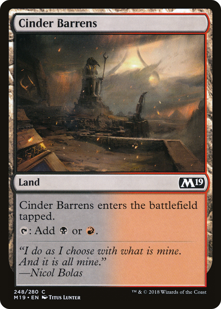 Cinder Barrens (M19-248) [Core Set 2019]
