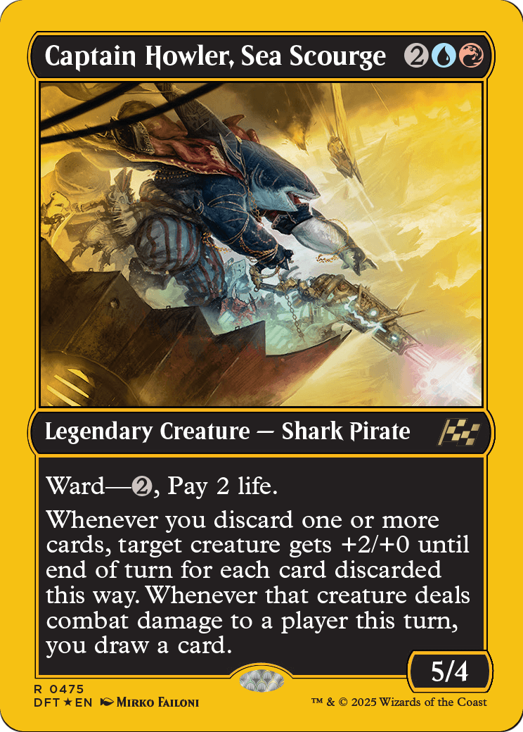 Captain Howler, Sea Scourge (First-Place Foil) (DFT-475) [Aetherdrift] Foil