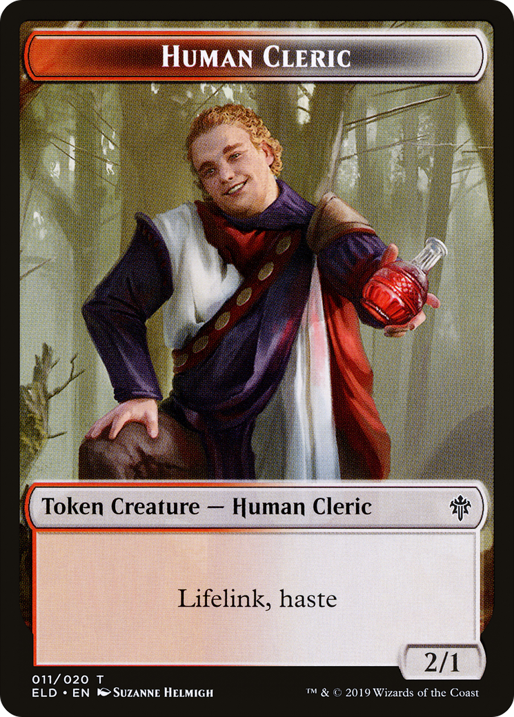 Human Cleric (TELD-011) [Throne of Eldraine Tokens] Foil